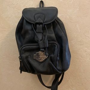 Harley Davidson leather rider backpack